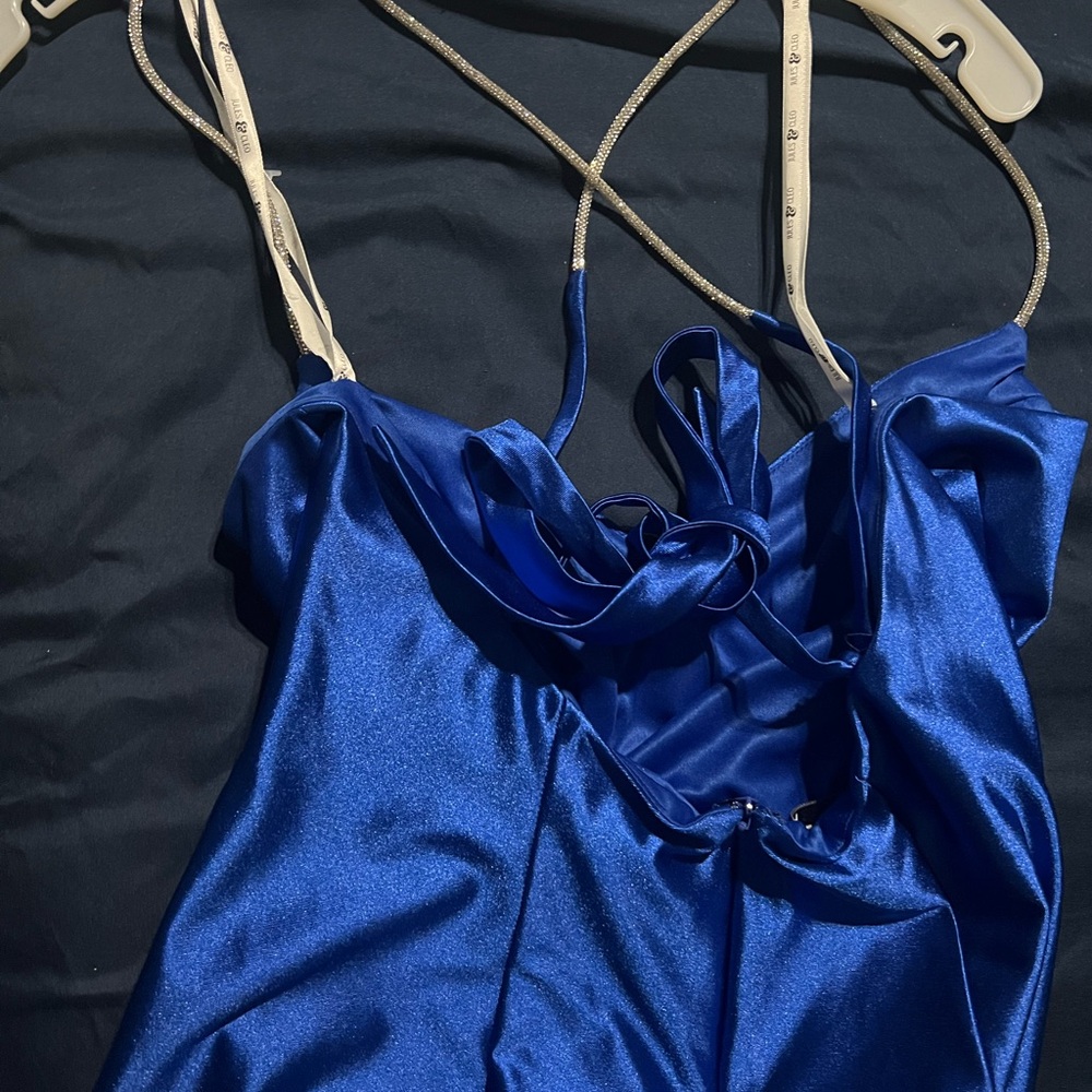Blue dress from David bridal